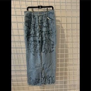 SHEIN DENIM JEAN SIZE LARGE WORN ONCE